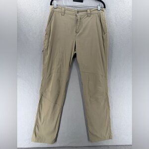 Columbia Royce Peak Pants Mens 32x33 Tan Omni-Shield Articulated Hiking Outdoor